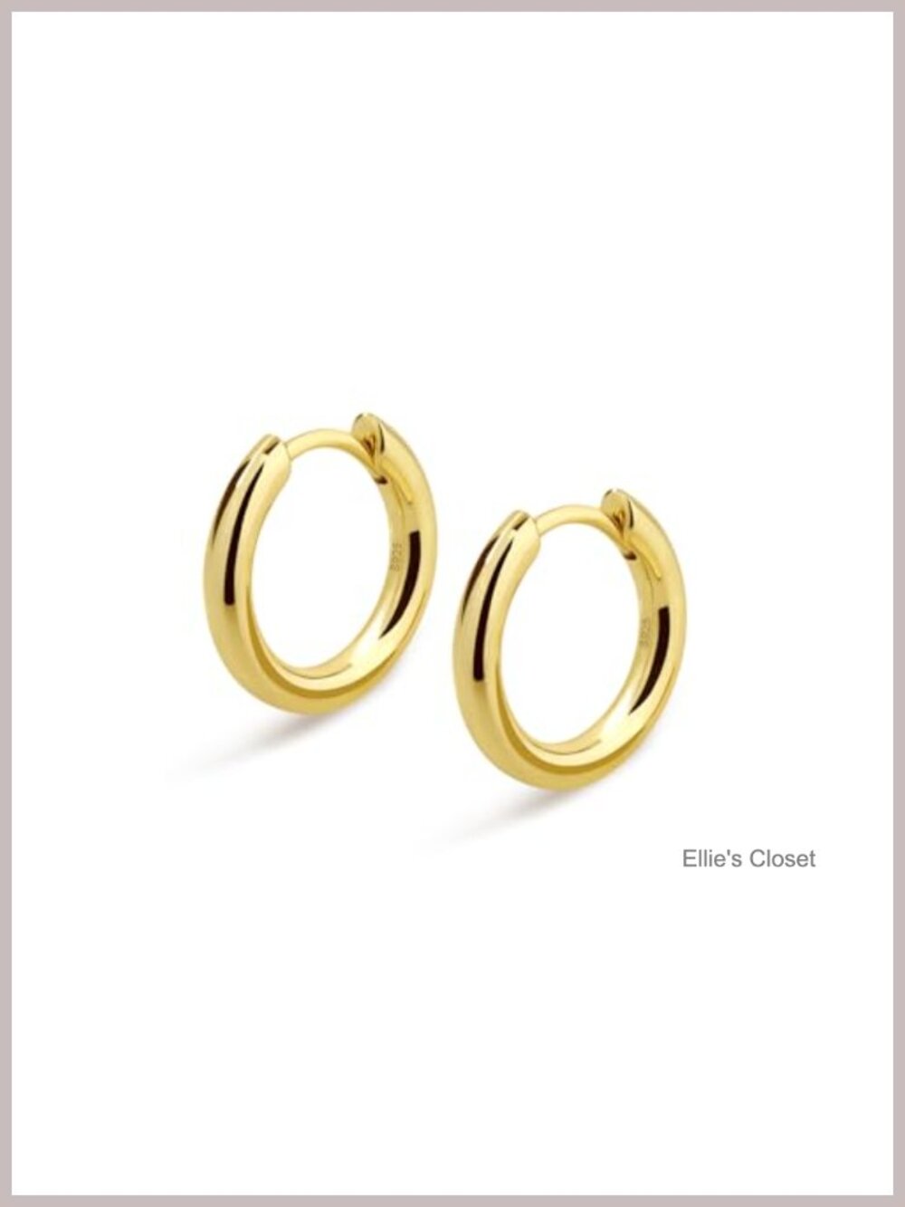 925 Sterling Silver Hoop Earrings for Men Hypoallergenic Hinged Set
